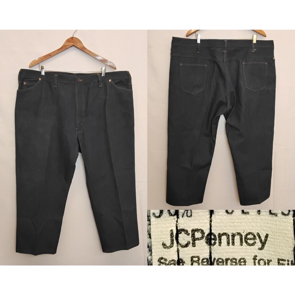JCPenny Denim Jeans Men's 44 x 26 Dark Wash Vintage 1980s #W4610